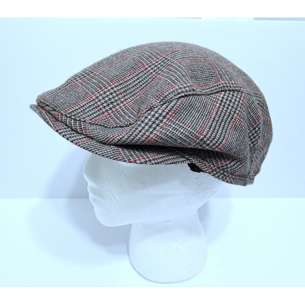 Wigens Men's Jacob Herringbone Wool Flat Hat Cabbie Newsboy Ear Flaps Size 60